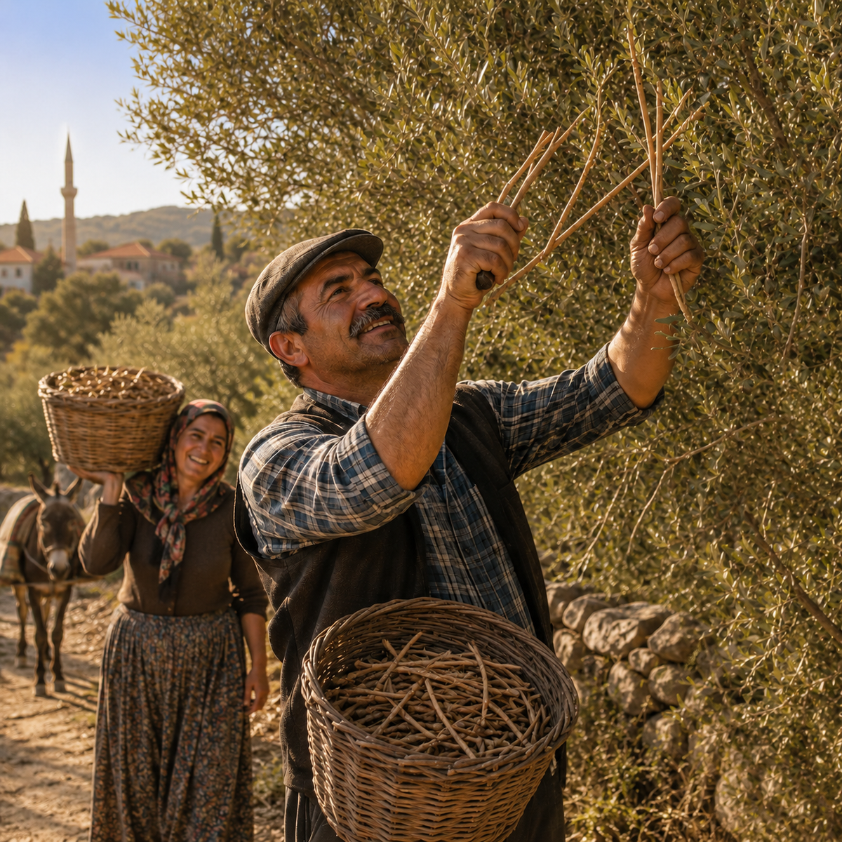 Harvesting miswak sticks in native growing regions